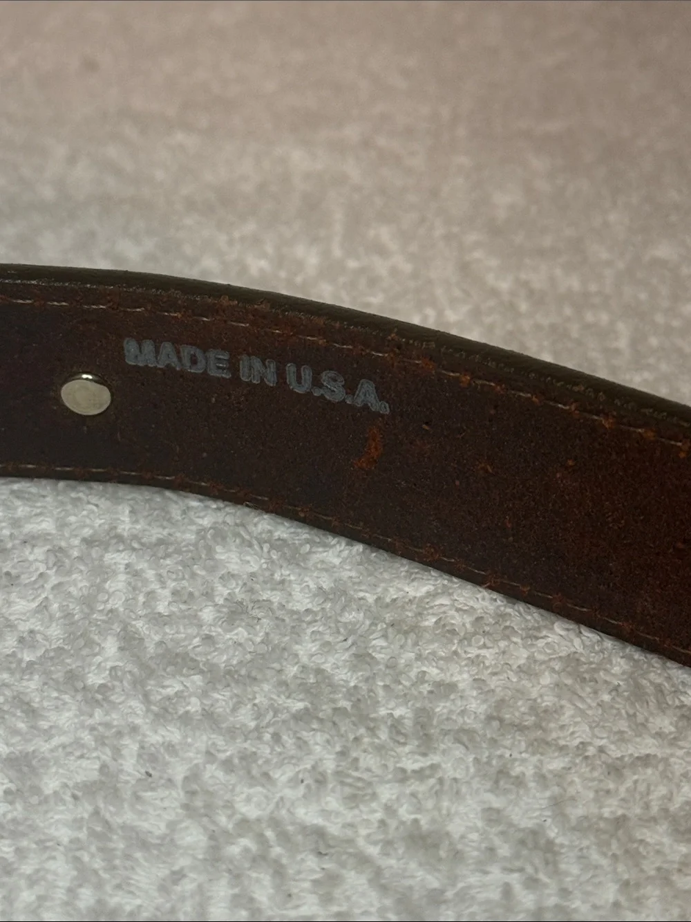 Brighton Burgundy Leather Belt with Silver-Tone Accents